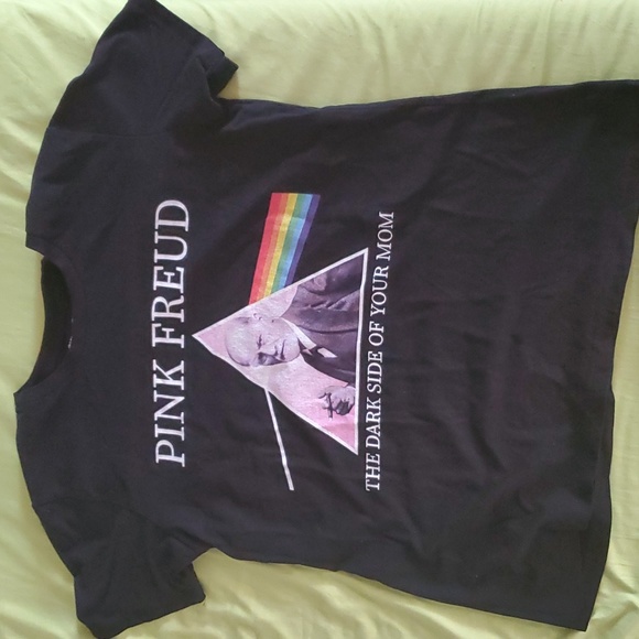 American AF Tops - Women's Pink Freud rock band shirt Size XL black